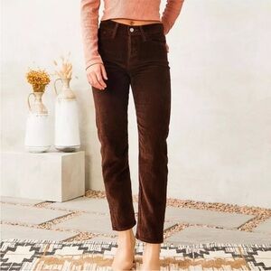 Levi’s Wedgie Straight Chocolate Brown Corduroy High Rise Pants Women’s 26